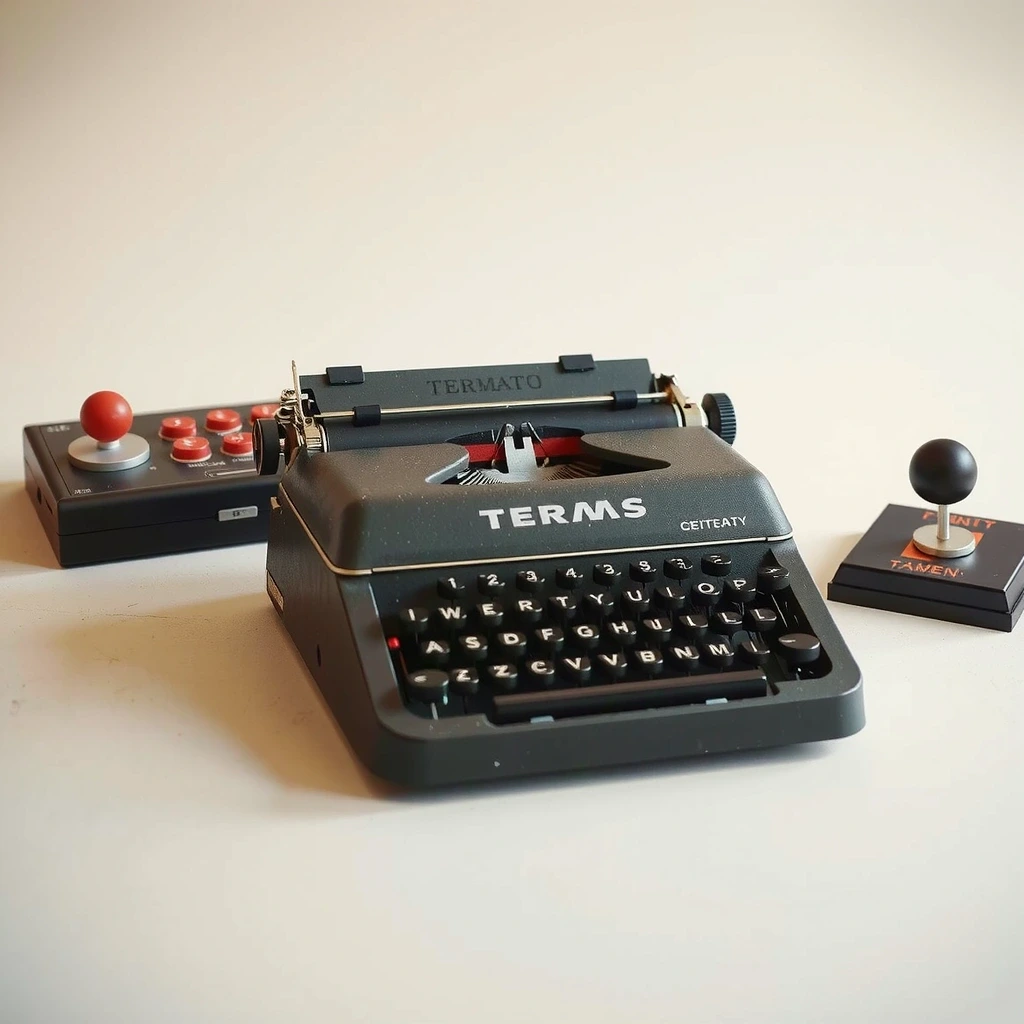 Vintage typewriter metaphor for Terms